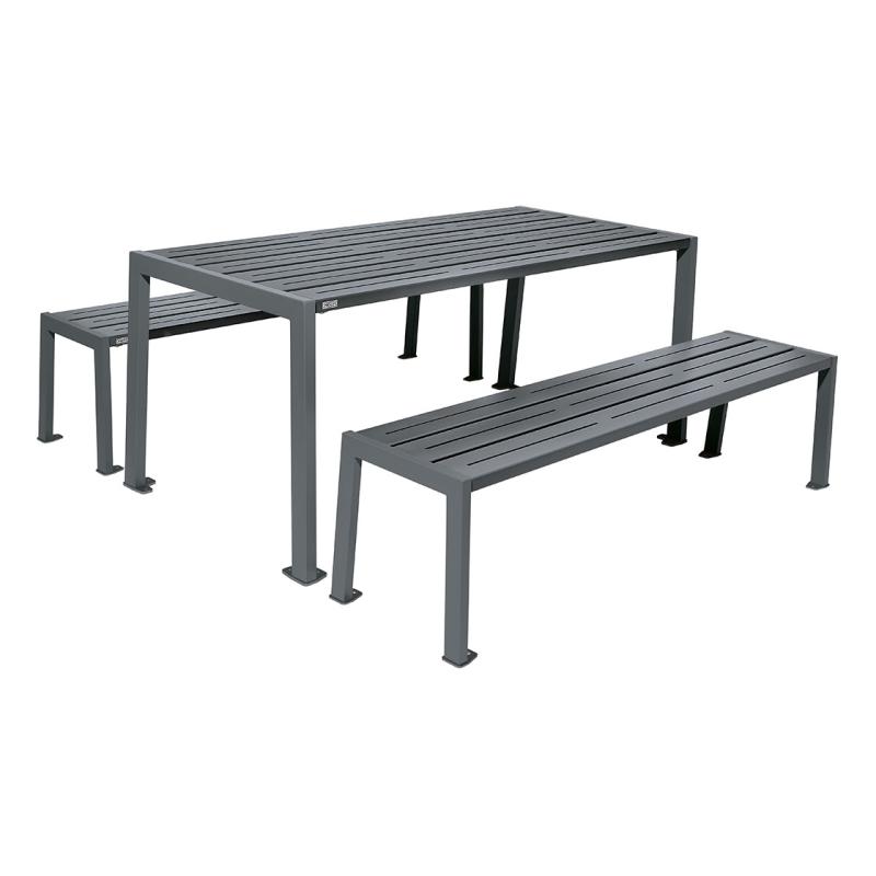 Chicreat Benches Silver and Black 