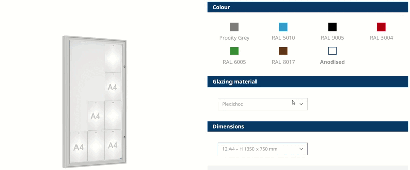 Display solutions: make your choice quickly thanks to our configurator