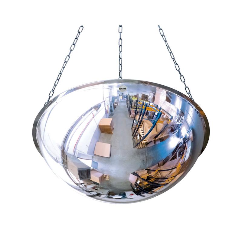 Ceiling mounted 1/2 sphere mirror in PMMA & polycarbonate