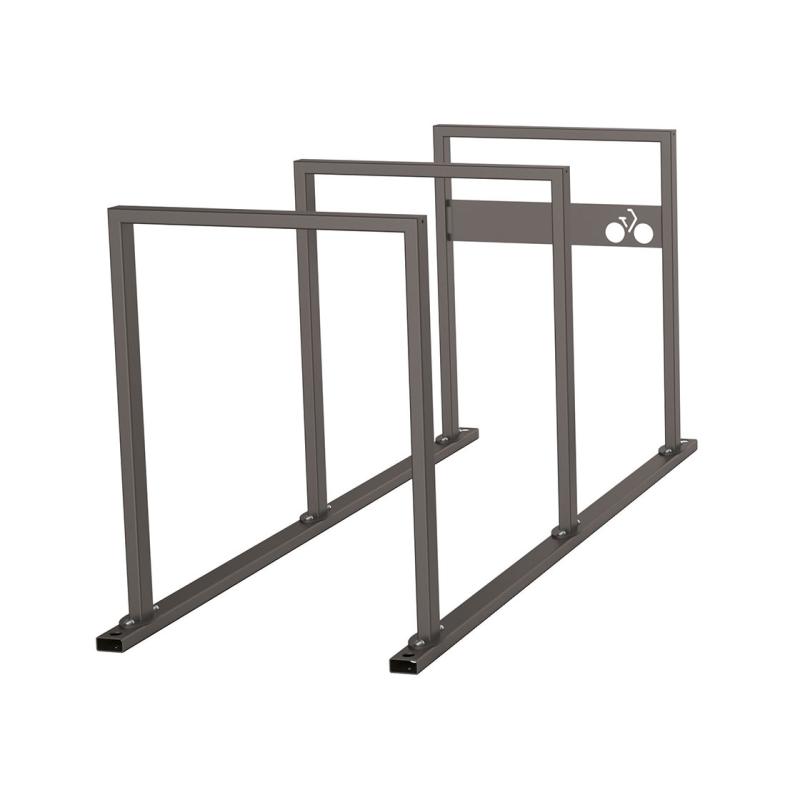 Chassis for bicycle stands on base plates