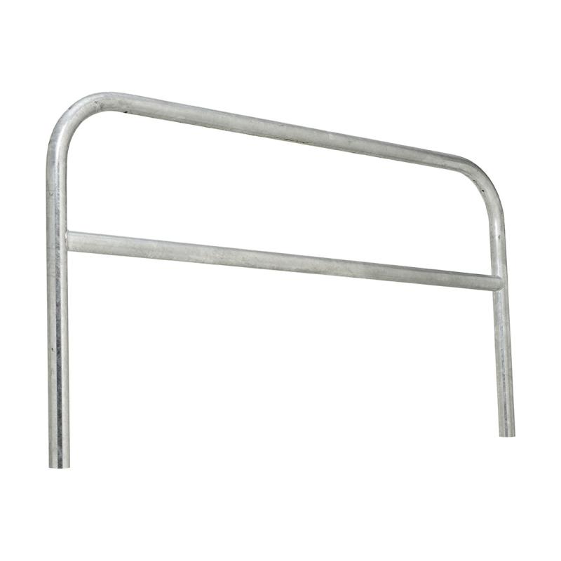 Galvanised steel hoop barrier with cross bar - Ø 60 mm-3