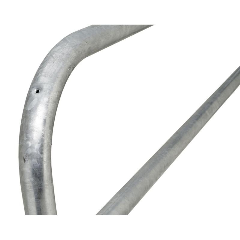 Galvanised steel hoop barrier with cross bar - Ø 60 mm