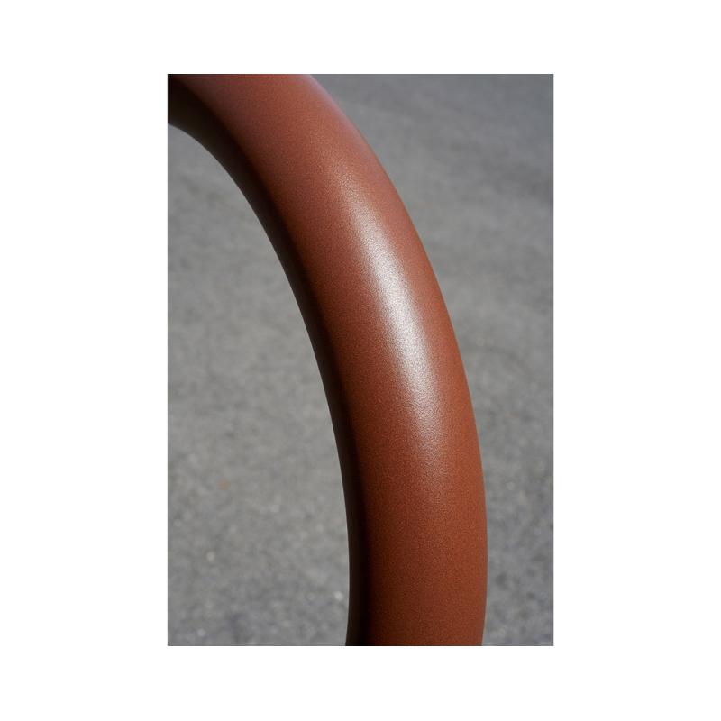 Painted steel hoop barrier with cross bar - Ø 60 mm-1