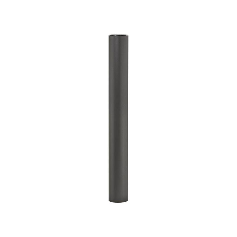 Decorative steel bollard with brushed stainless steel top cap Ø 114 mm