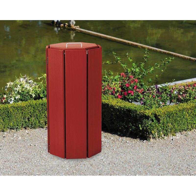 Seville wooden litter bins - octagonal - 100 litres