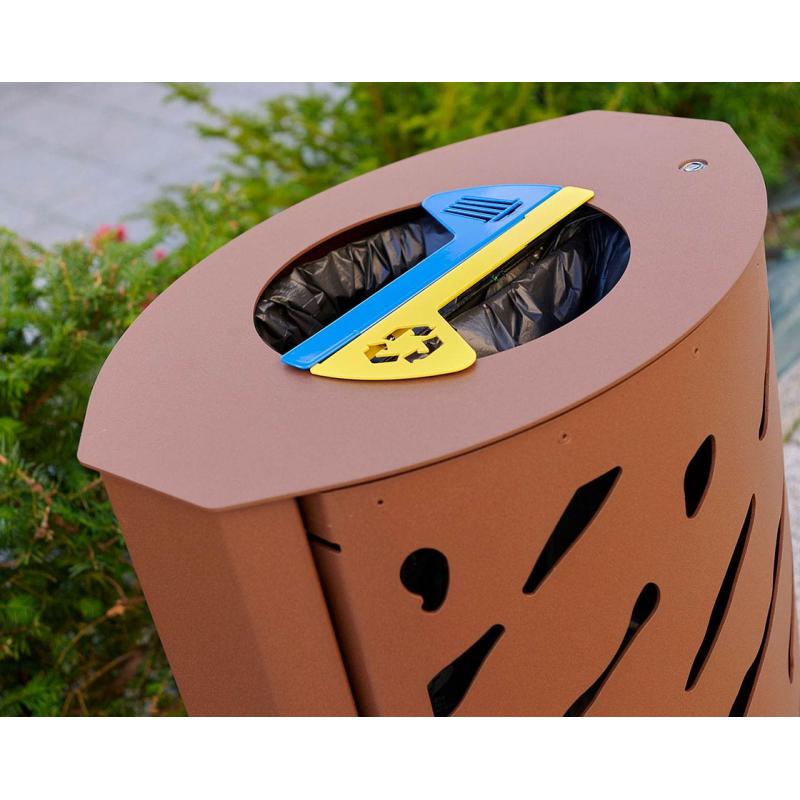 Venice recycling point bin 2 x 60 litres-4