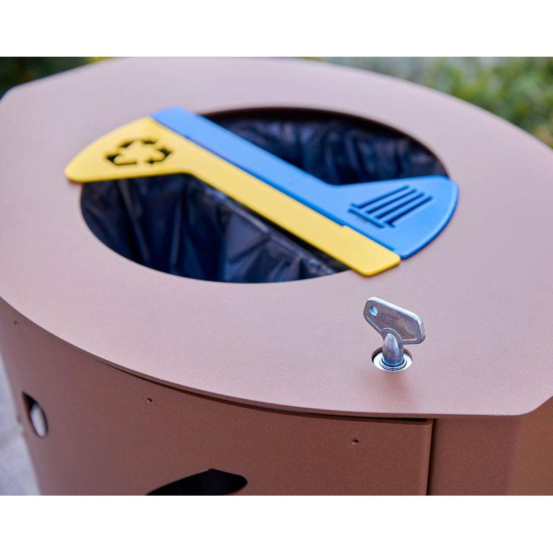 Venice recycling point bin 2 x 60 litres-8
