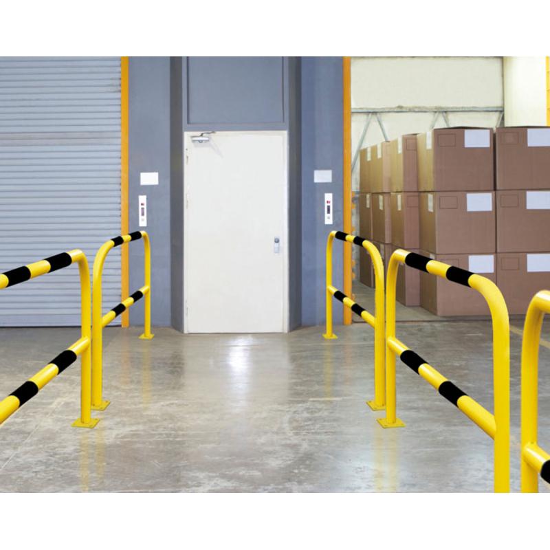 Ø 60 mm warehouse protection barrier with crossbar