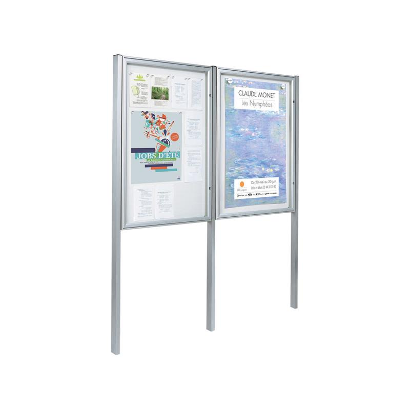 "Classic" outdoor notice board on posts