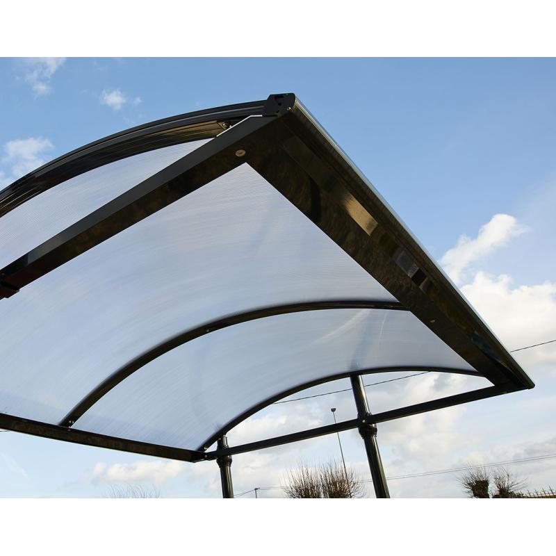 Province bicycle shelter – brushed stainless steel-1