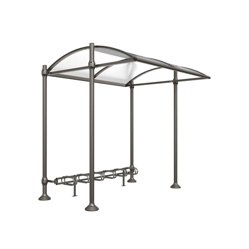 Province bicycle shelter – brushed stainless steel-2