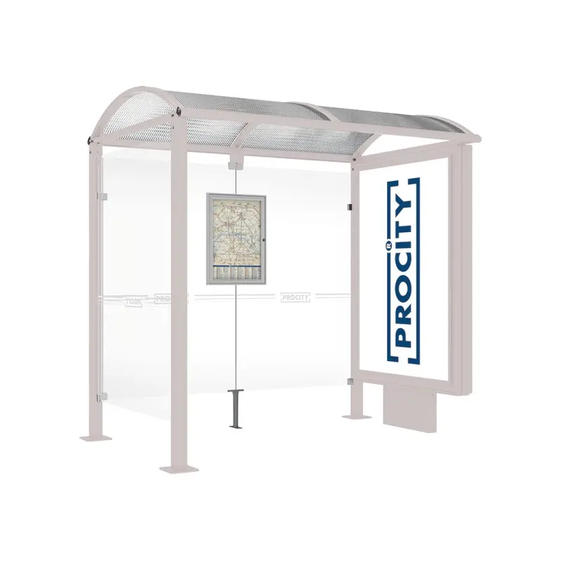 Square post bus shelters