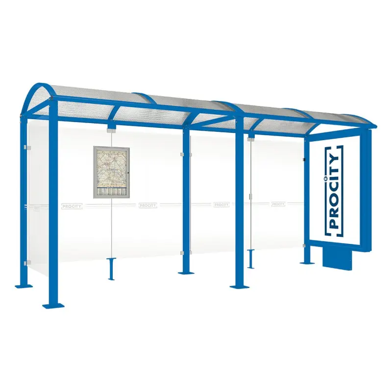 Square post bus shelters