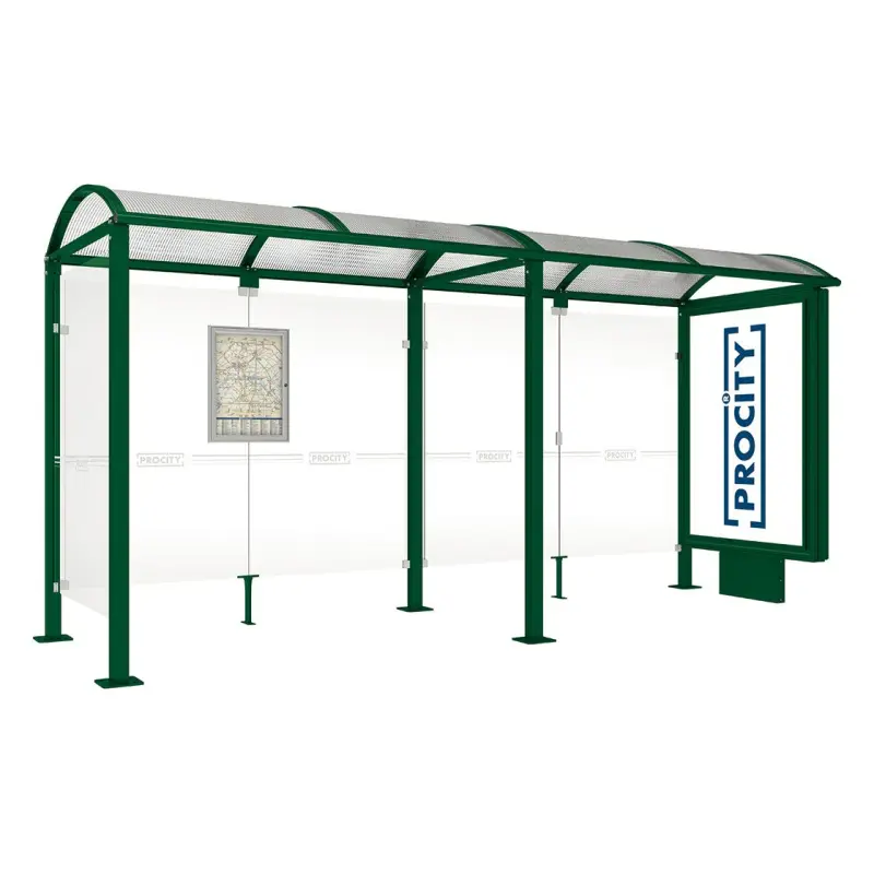 Square post bus shelters