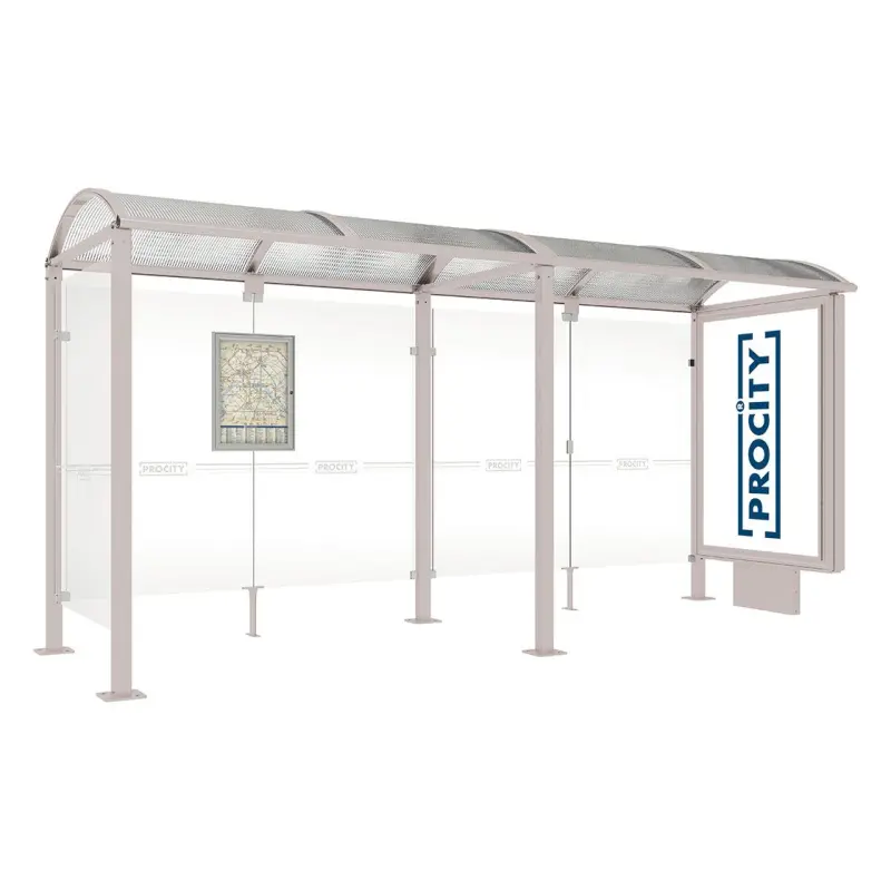 Square post bus shelters