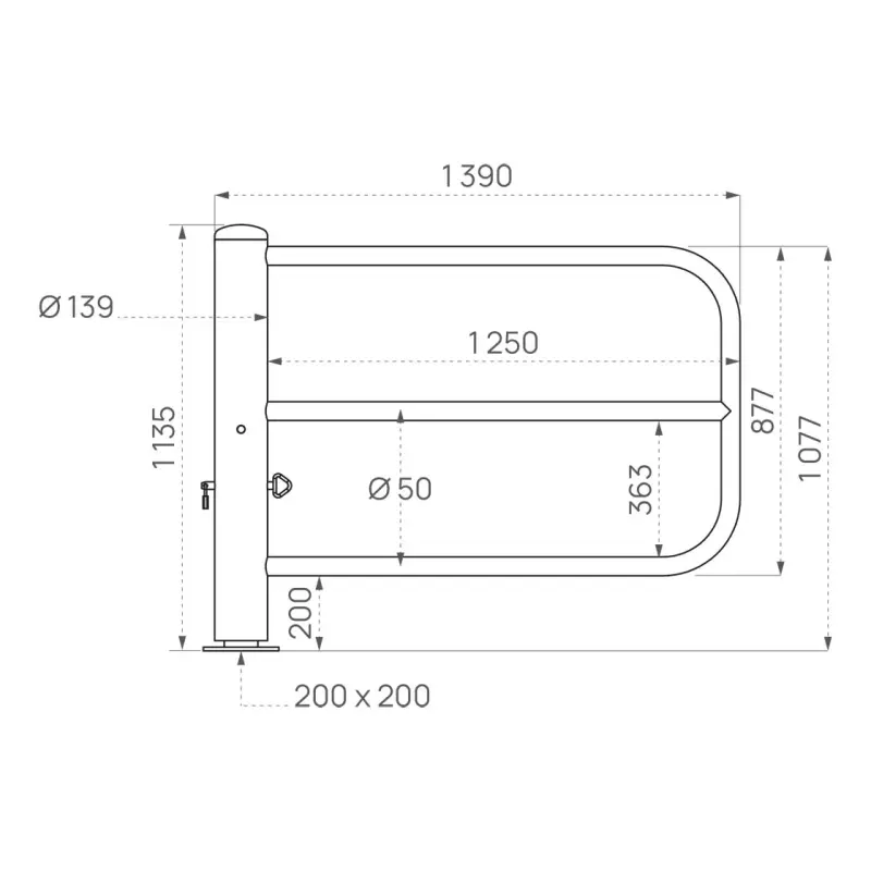 Swivel Barrier 1,4 m