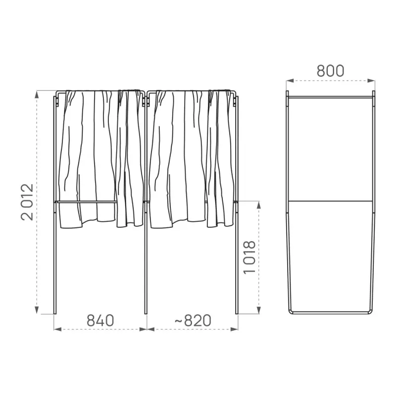 Standard voting booth