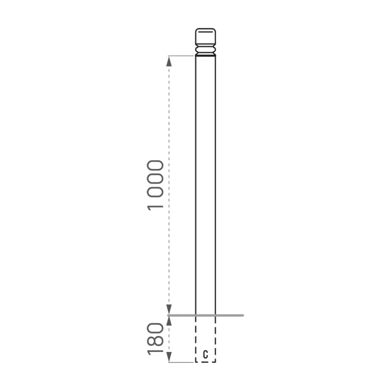 City decorative steel bollard Ø 76 mm