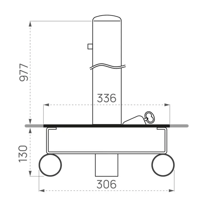 Dome fold down steel bollard