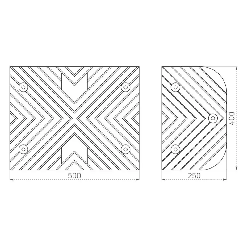Speed bumps – Height 50 mm