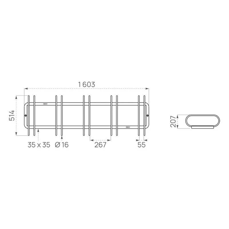 Economy 5-space Bicycle rack