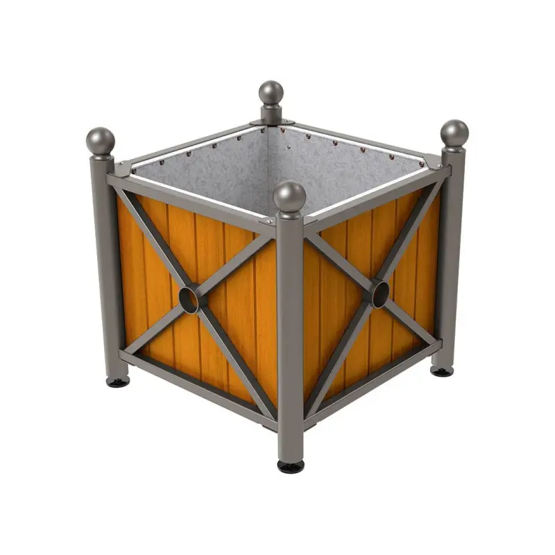 Province wood & steel planters – Sphere