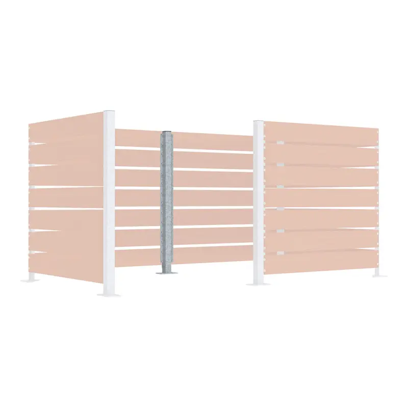 Posts galvanised for modular wheelie bin enclosure