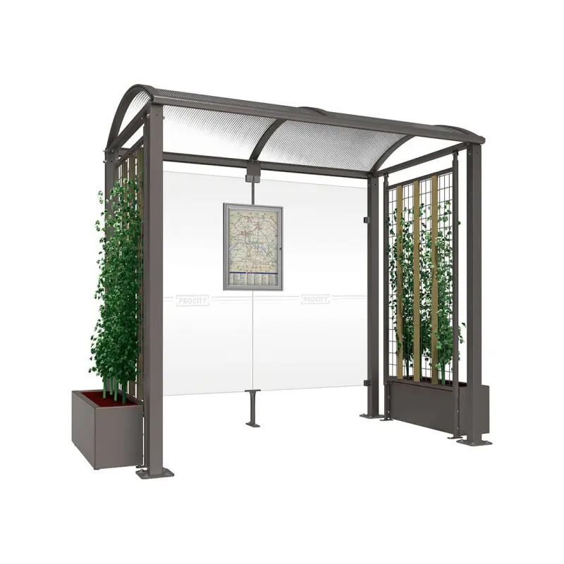 Square post bus shelters-2