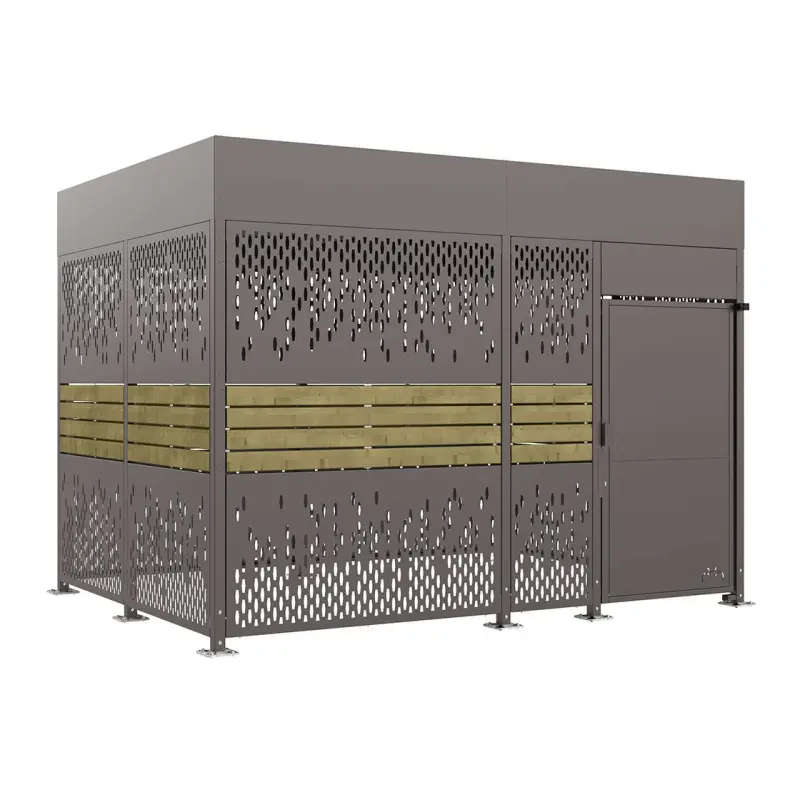 Steel and wood Horizon secure bike shelter