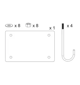 Pre-installation kit for swivel barrier lg 3000 mm