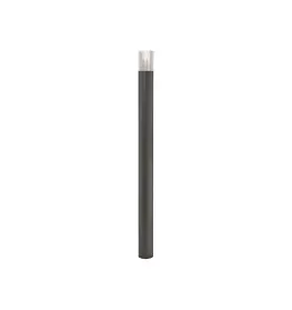 Tall brushed stainless steel decorative steel bollard Ø 76 mm