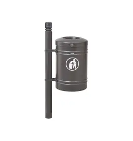 Standard steel litter bin – City - 40 litres