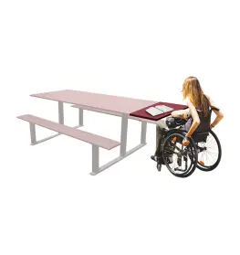Improved accessibility extension for riga picnic table