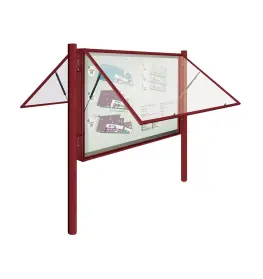 "2000" outdoor notice board on Ø 76 mm posts