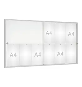 "Allure" indoor sliding door notice board