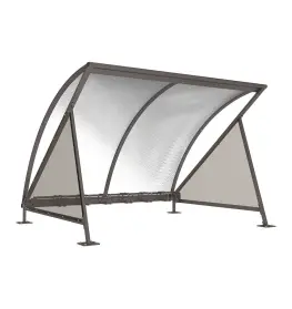 Moonshape bicycle shelter
