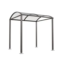 Voute "M" covered walkway with glass cladding