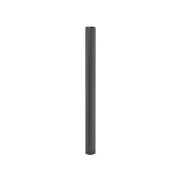 Decorative steel bollard with brushed stainless steel top cap Ø 76 mm