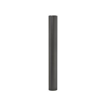 Decorative steel bollard with brushed stainless steel top cap Ø 114 mm