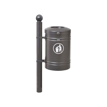 Standard steel litter bin – Sphere - 40 litres