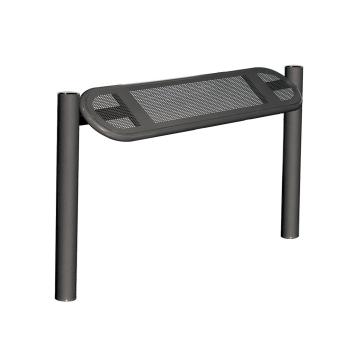 Estoril steel perch seat – brushed stainless steel top
