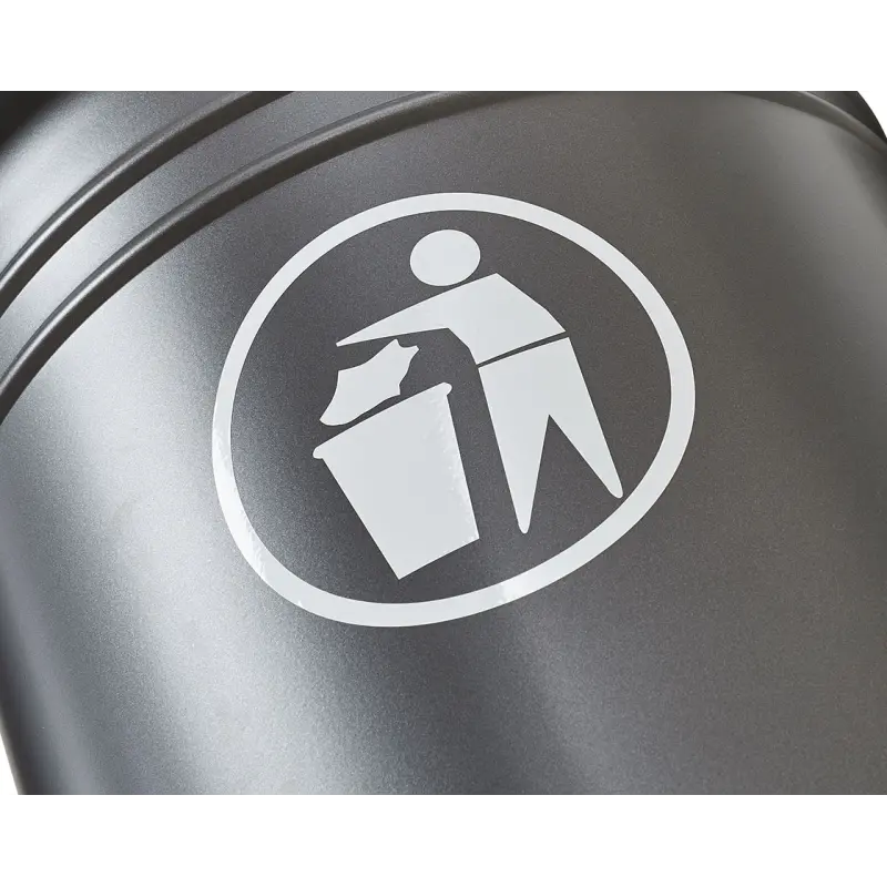 Abfallbehälter Gustavia mit Seitenfuß 40 Liter - gebürsteter Edelstahl