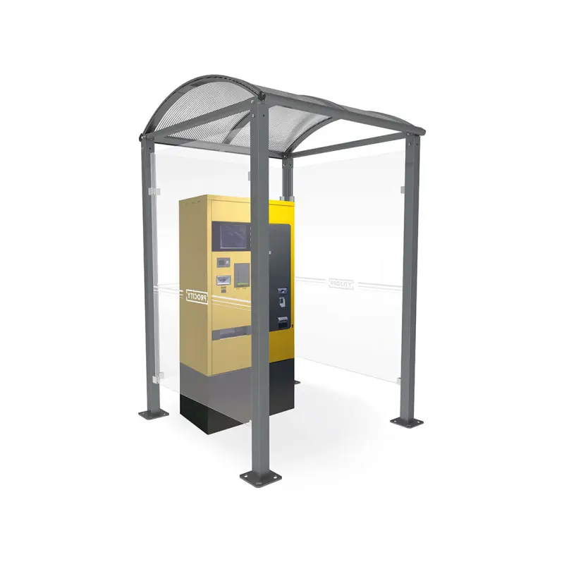 Automatenüberdachung Vierkantrohr