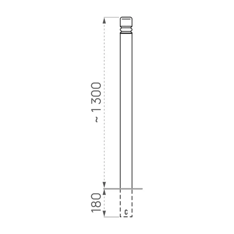 Pfosten in Warnfarben Province City