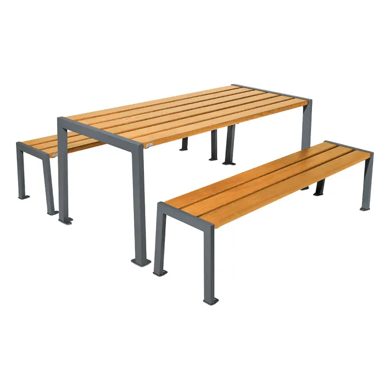 Sitzgruppe Silaos® aus Stahl und Holz-1