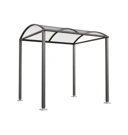 Wegüberdachung Vierkantohr "S" mit Polycarbonat-Verkleidungen