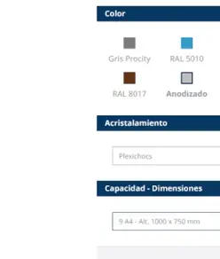 Visuel de Vitrinas y soportes de información : haga su elección rápidamente gracias a nuestro configurador