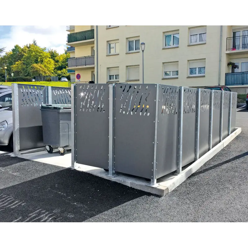 Cubrecontenedores modulable en acero