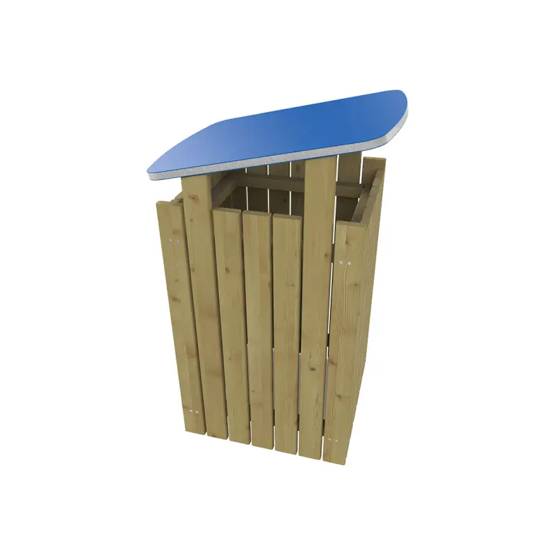 Papelera Turin con techo 160 litros