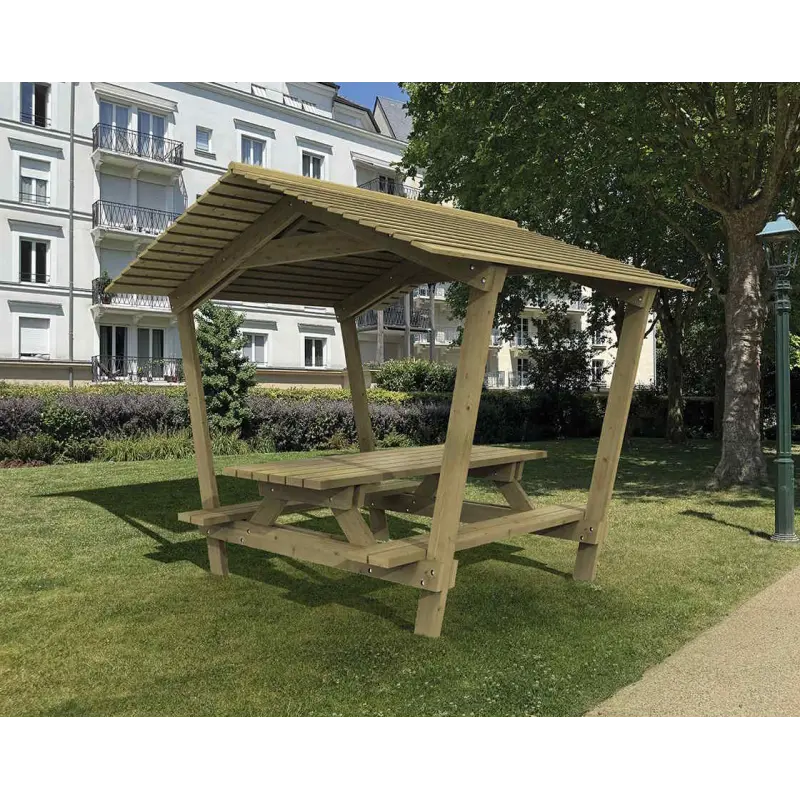 Mesa de pícnic Turin con techo